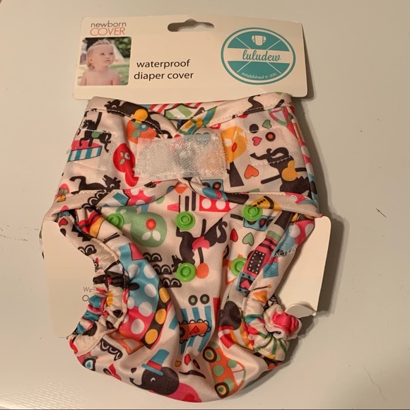 LuLuDew Girl Town City Print Reusable Newborn Pocket Cloth Diaper Cover New - Picture 1 of 3